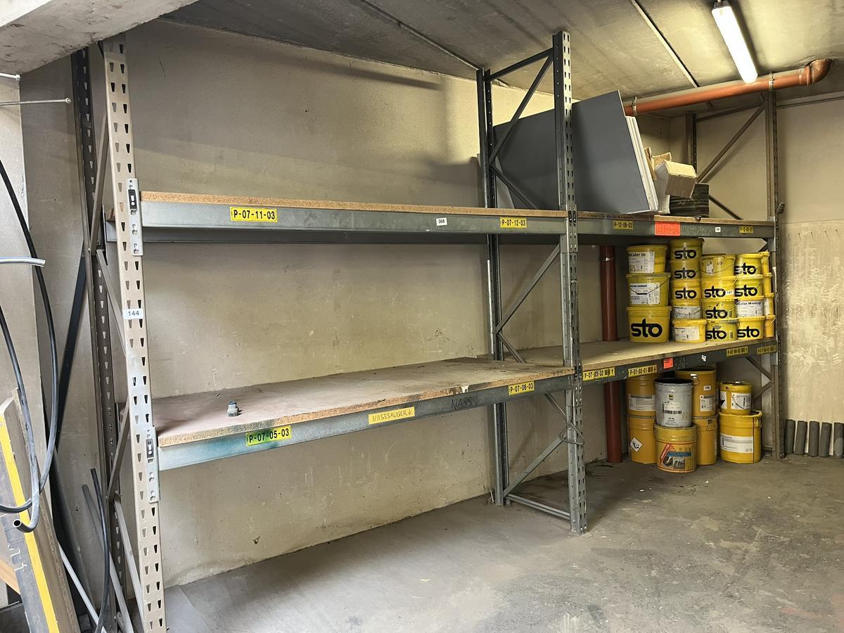 5.4 lfm Schwerlast Palettenregalanlage mit Fachböden