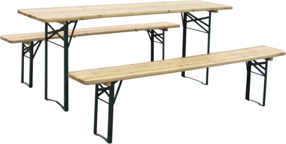 Bierzeltgarnitur Set 3-teilig, Tisch 220 x 70 cm, Bänke 220 x 25 cm, Fichte natur, grün?d=2025-05-21 18:00:02