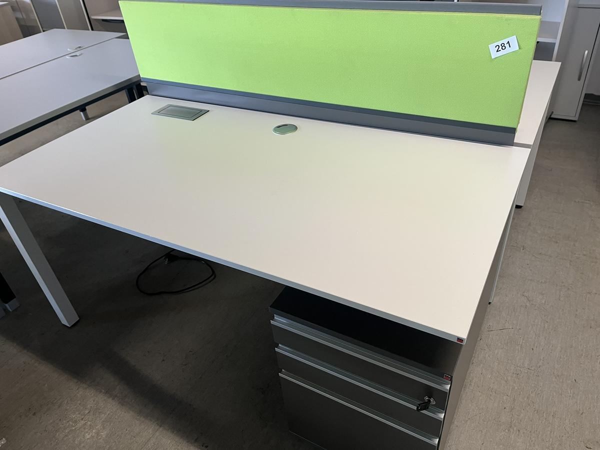BLAHA Schreibtisch 160/80 cm mit  Auszugsladencontainer?d=2025-05-21 17:38:45