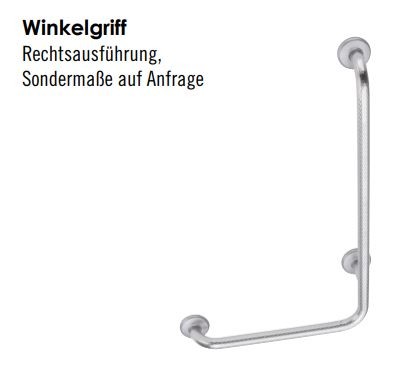 3 Stk. AMS Winkelgriff, Rechtsausführung, L 612 x H 918 mm, Typ A31.1 AMS Grip 3 Stk. AMS Winkelgriff, Rechtsausführung, L 612 x H 918 mm, Typ A31.1 AMS Grip