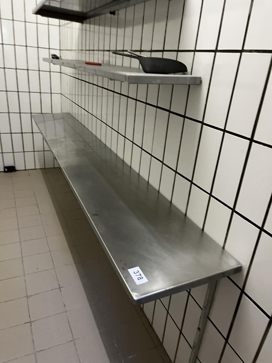 3 Stück Edelstahlregale 284/41 cm, 212/30 cm, 170/40 cm