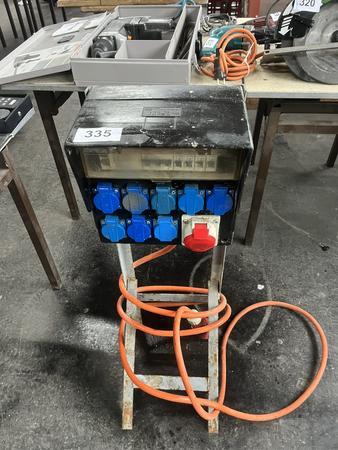 Baustromverteilerschrank 8 x 230 V , 1 x 380 V plus SI-Automaten