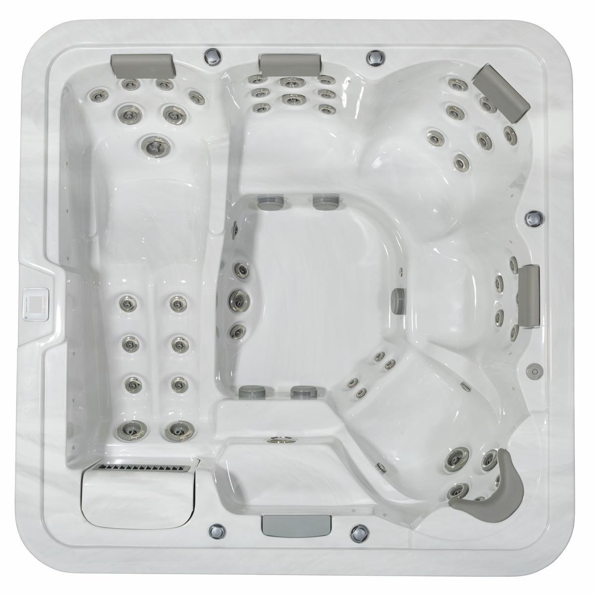 Whirlpool ViskanSpa Modell Ekerö, 230x230cm, Wannenfarbe Sterling, Außenfarbe Alu weiß, inkl. Fernbedienung, Original verpackte Neuware?d=2025-12-06 05:33:01