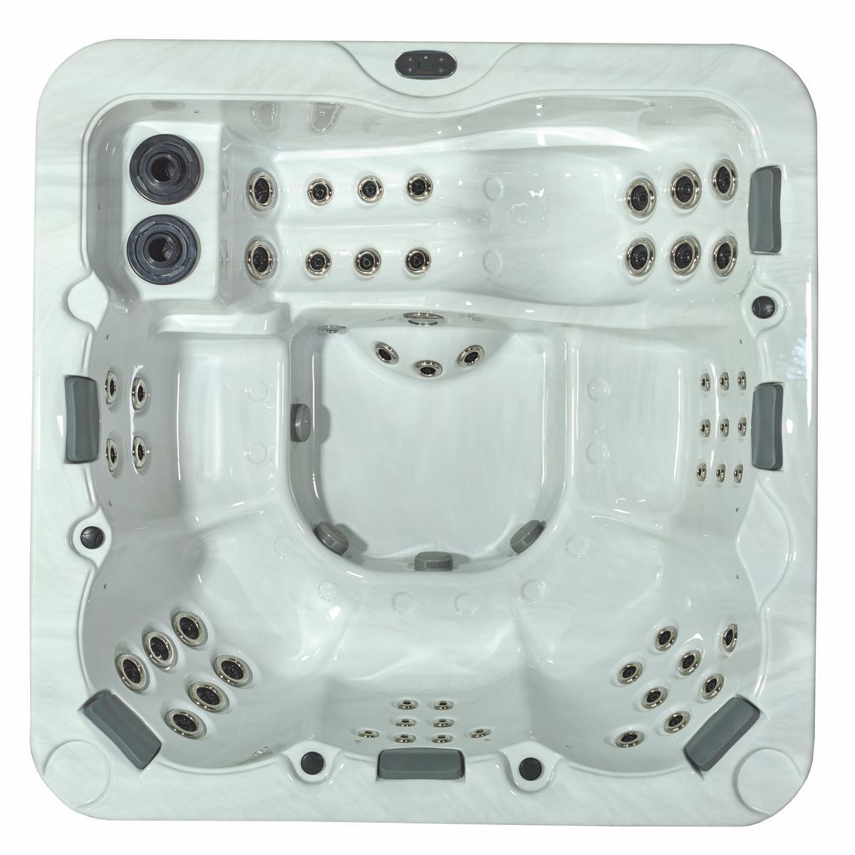 Whirlpool ViskanSpa Modell Sandö, 230x230cm, Wannenfarbe Sterling, Außenfarbe Gray cabinett, Original verpackte Neuware