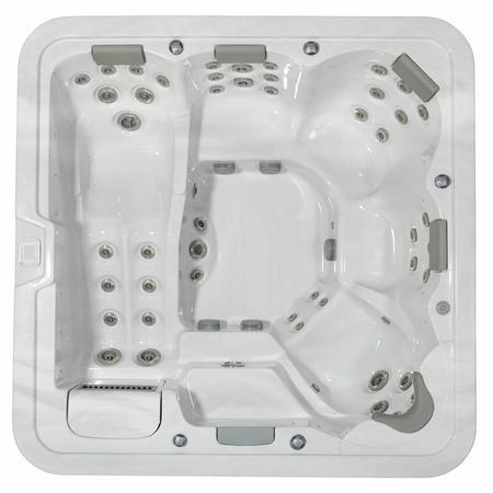 Whirlpool ViskanSpa Modell Eker, 230x230cm, Wannenfarbe Sterling, Auenfarbe Alu wei, inkl. Fernbedienung, Original verpackte Neuware