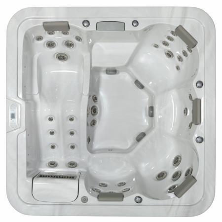 Whirlpool ViskanSpa Modell Asper, 210x210cm, Wannenfarbe Midnight, Auenfarbe Alu schwarz, inkl. Fernbedienung, Original verpackte Neuware