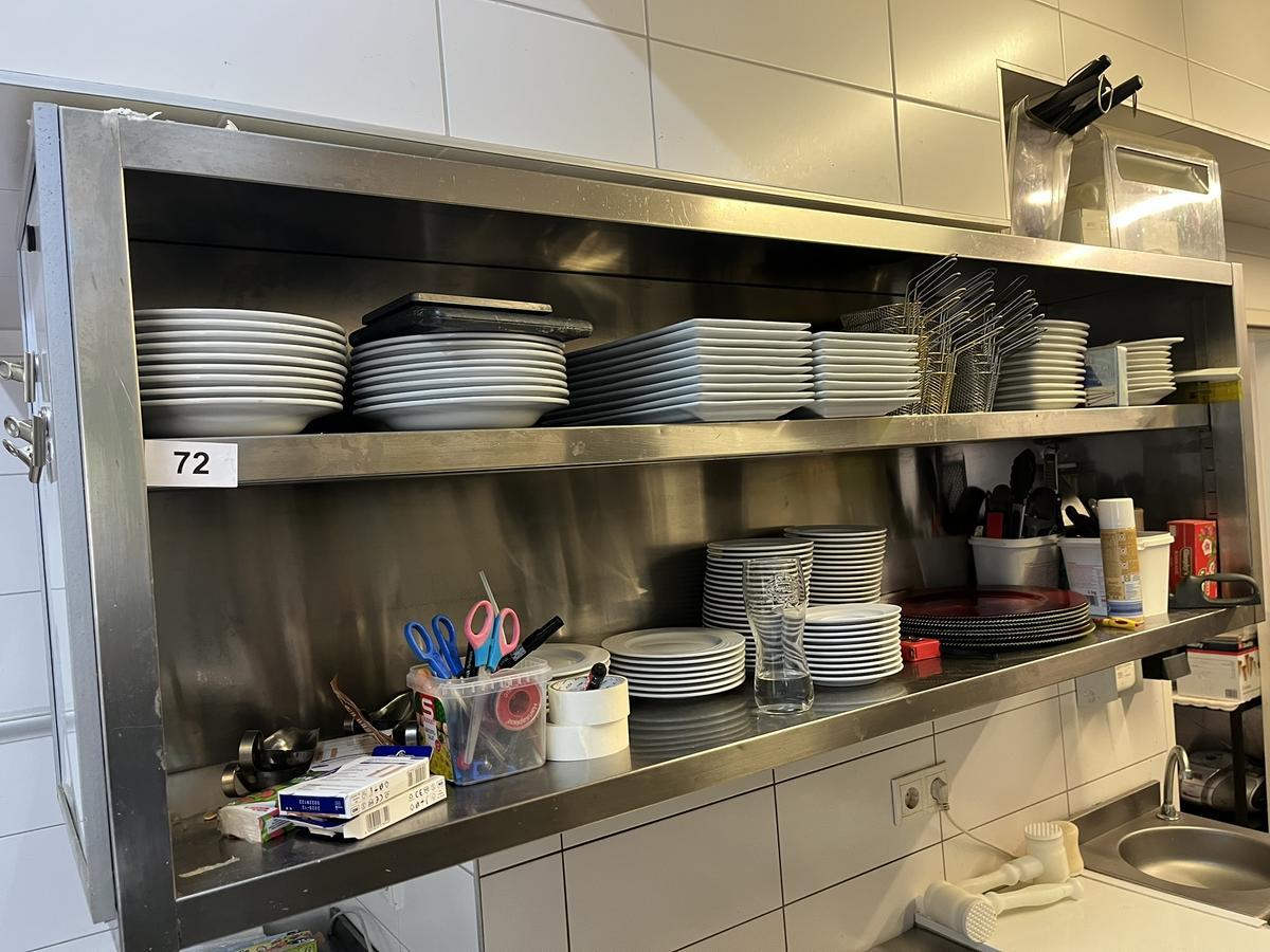 Edelstahl Hängeschrank ca. 180/60 cm