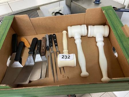 12 Stk. Grillspachtel, Fleischgabel, Fleischhammer 12 Stk. Grillspachtel, Fleischgabel, Fleischhammer