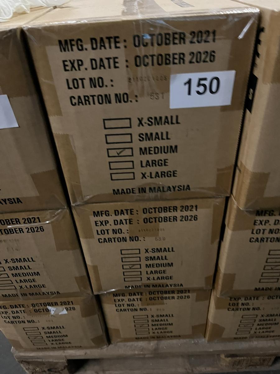 3 Karton Qualatex Latex Handschuhe, je 10 Pakete à 100 Handschuhe, Medium