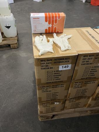 3 Karton Qualatex Latex Handschuhe, je 10 Pakete  100 Handschuhe, Medium