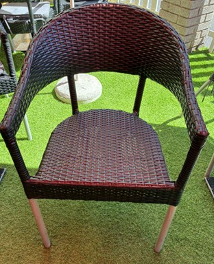 6 Stk. Rattansessel, rund