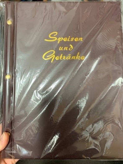 Speisekarten Original verpackt, 7 x Farbe Weinrot, 2 x in Grün?d=2025-12-06 05:58:17