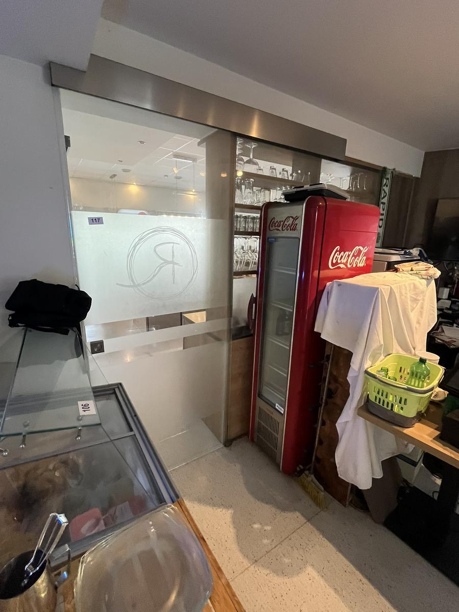 Glas-,Schiebet&uuml;re ca. 90/225 cm