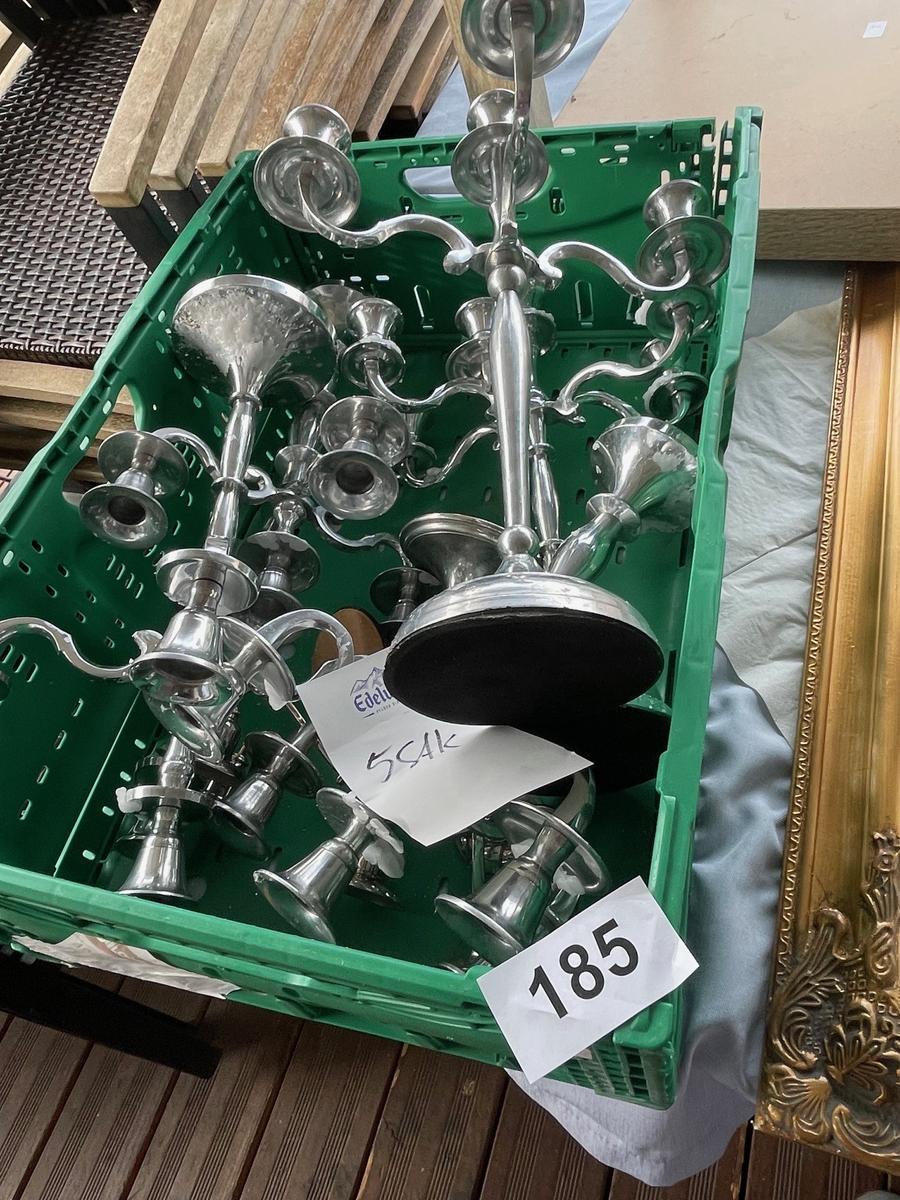 5 Stk. Kerzenst&auml;nder silber