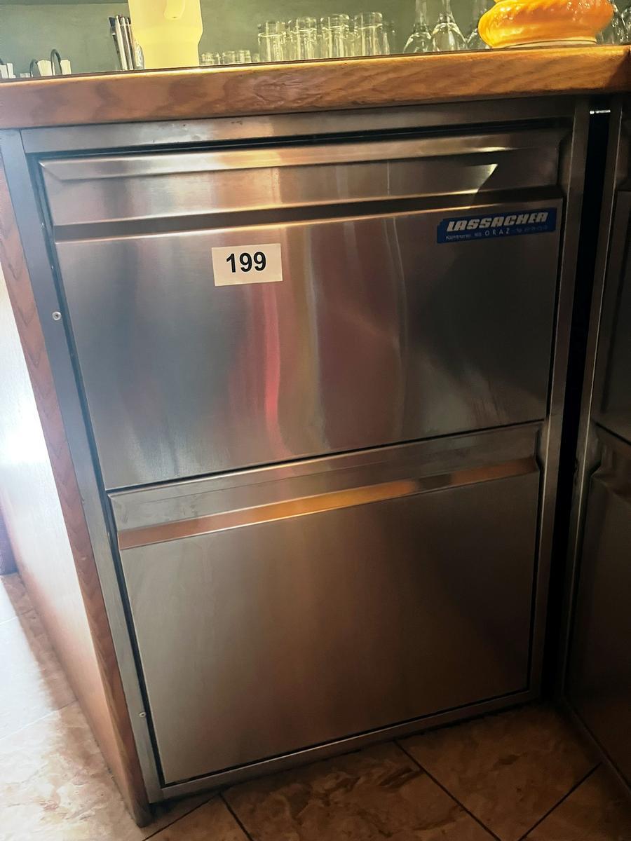 Edelstahl K&uuml;hlpult 2 Laden ca.  57/85 cm - externe K&uuml;hlung