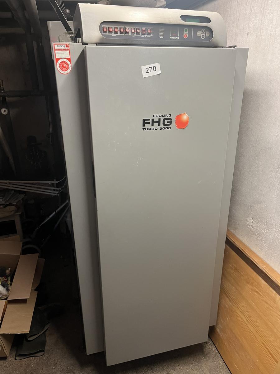 Fr&ouml;ling Turbo 3000 St&uuml;ckgutofen Type FHG Bj.2003 , ca. 77.5 kW Nennw&auml;rmeleistung - volleinsatzbereit - Selbstabbau d.d.K&auml;ufer - Vorf&uuml;hrung m&ouml;glich
