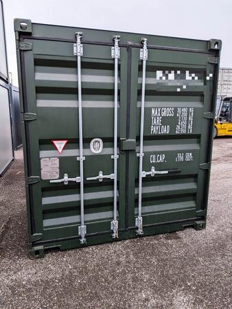20 Fu� ISO See- und Lagercontainer, RAL6007 flaschengr�n