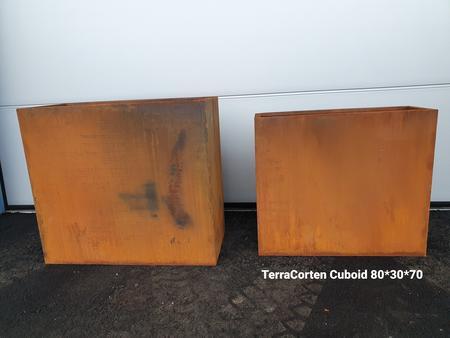 Terra Corten Cortenstahl Pflanzengef�� Cuboid 80x30x70cm