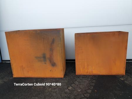 Terra Corten Cortenstahl Pflanzengef�� Cuboid 90x40x80cm