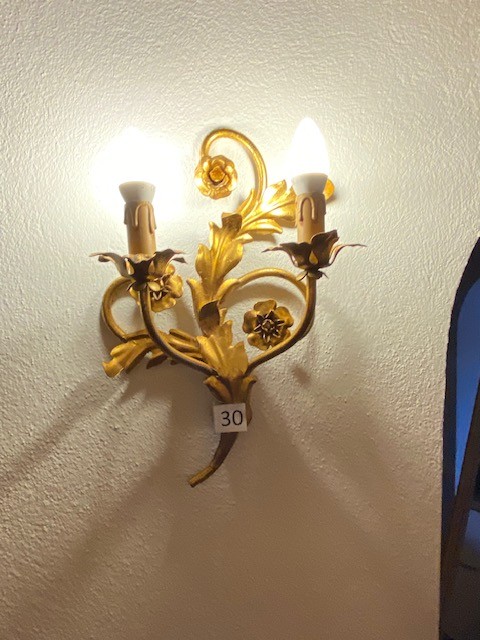 Wandleuchten vergoldet mit Blattgold