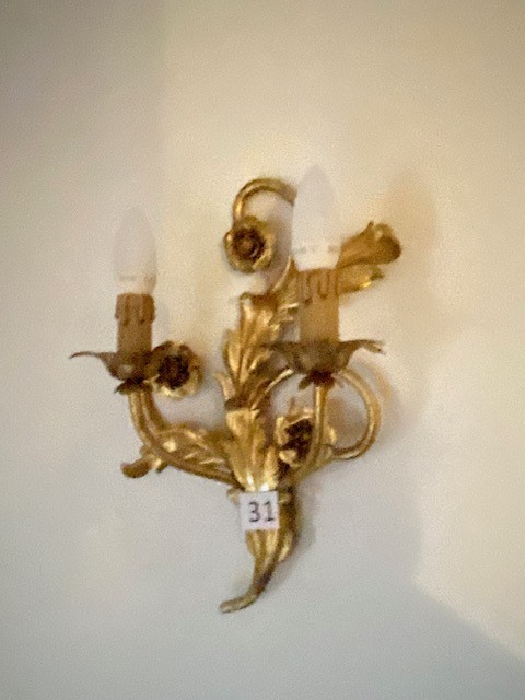 Wandleuchten vergoldet mit Blattgold