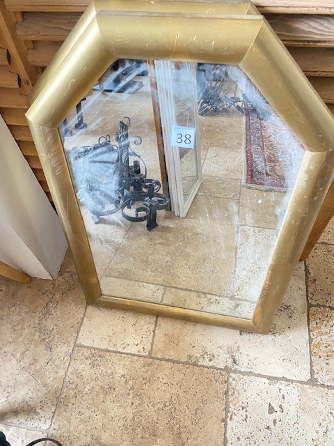 vergoldeter Holzspiegel 49 x 73