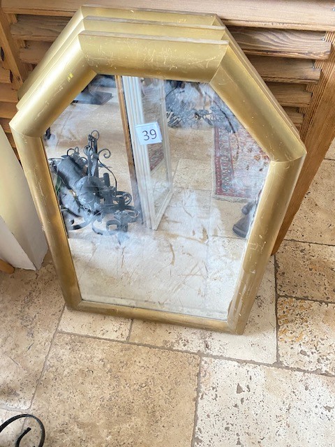 vergoldeter Holzspiegel 49 x 73