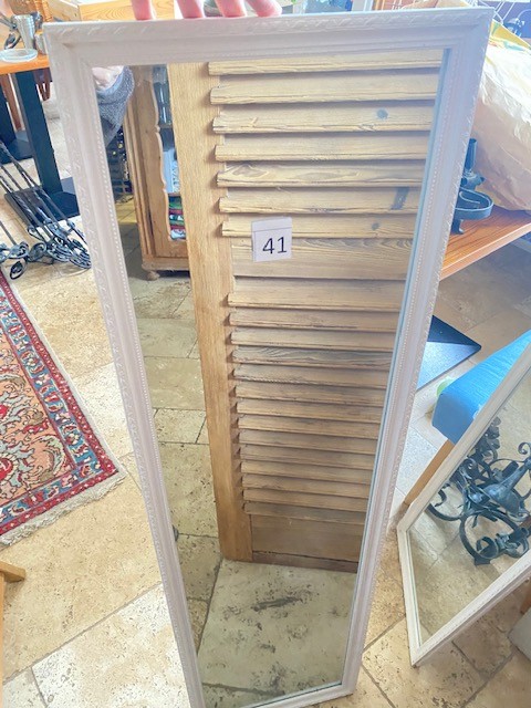 Spiegel wei&szlig; 124 x 34