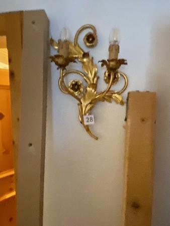 Wandleuchten vergoldet mit Blattgold