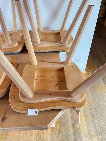 2 Holzsessel gepolstern blau