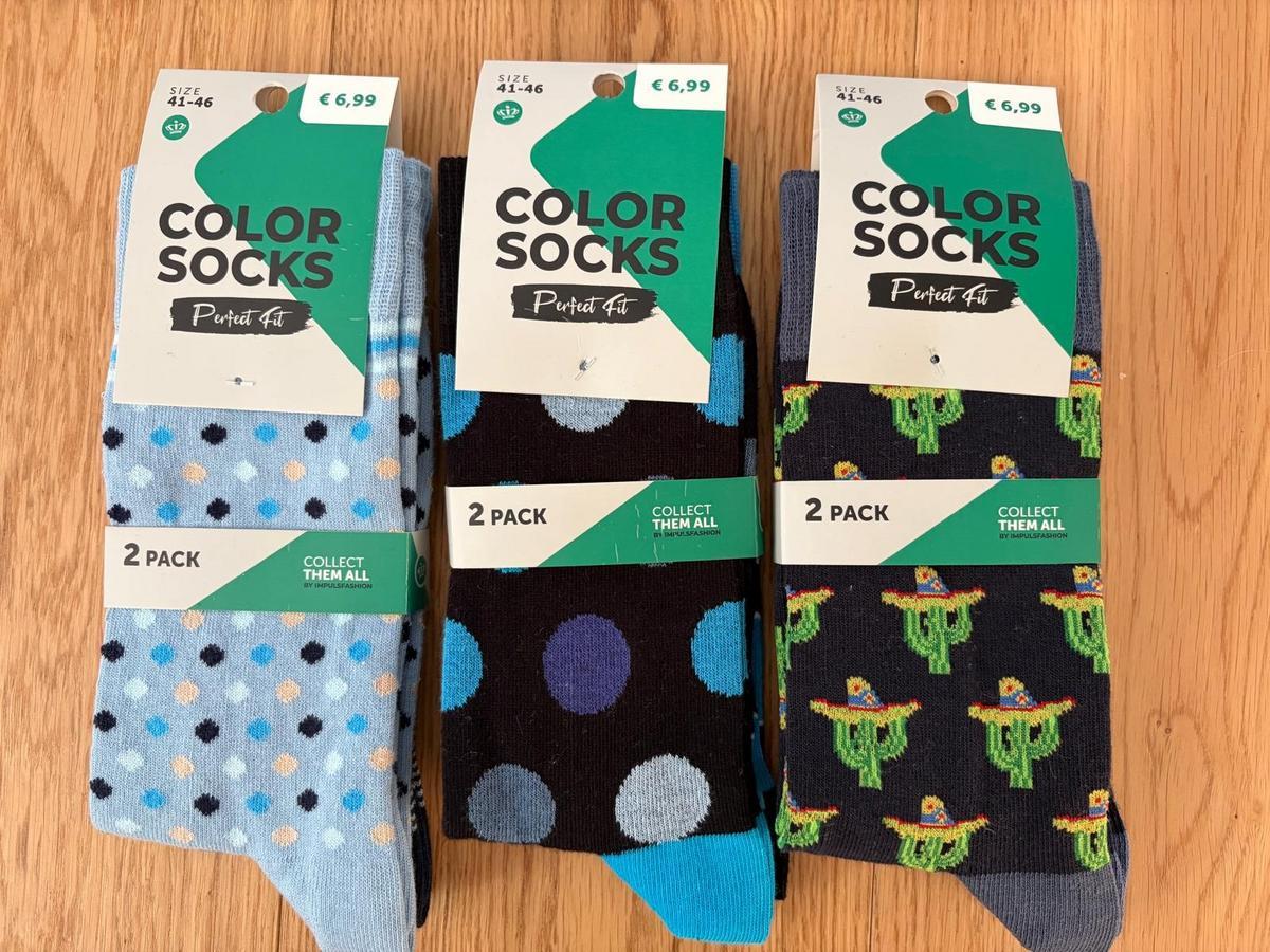 6 Paar Colorsocken Gr&ouml;&szlig;e 41-46