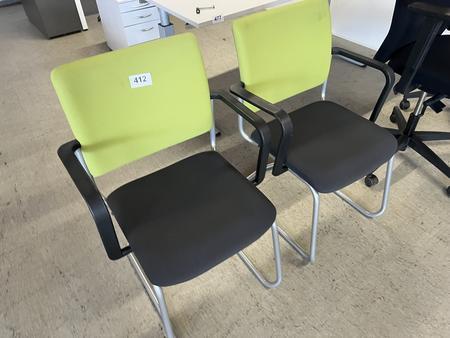 2 St�ck Freischwinger - B�rost�hle