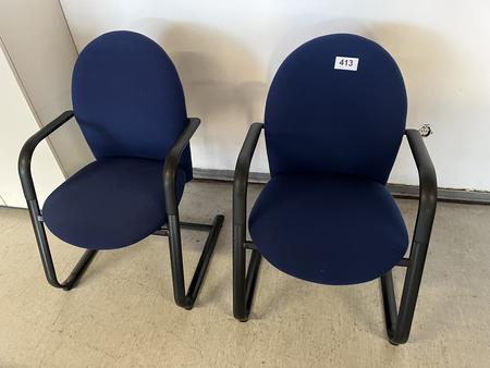 2 St�ck Freischwinger - B�rost�hle