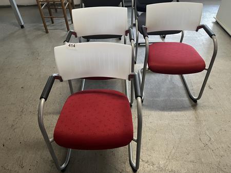 3 St�ck Freischwinger - B�rost�hle