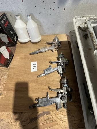 3 Lackierpistolen mit Zubeh�r