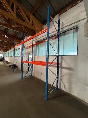 24.30 Laufmeter Schwerlast-Palettenregal H�he:6000 mm Tiefe:1000 mm