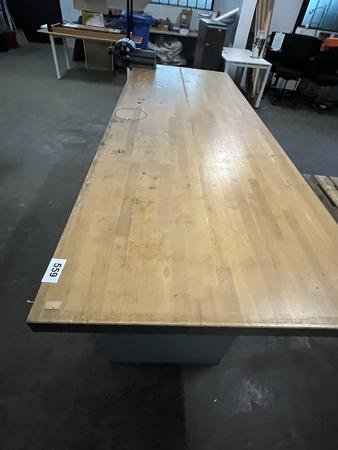 BOTT Werkbank  250/90 cm und Schraubstock - 2 Schubladenbl�cken bis 75 kg Fachbodenlast