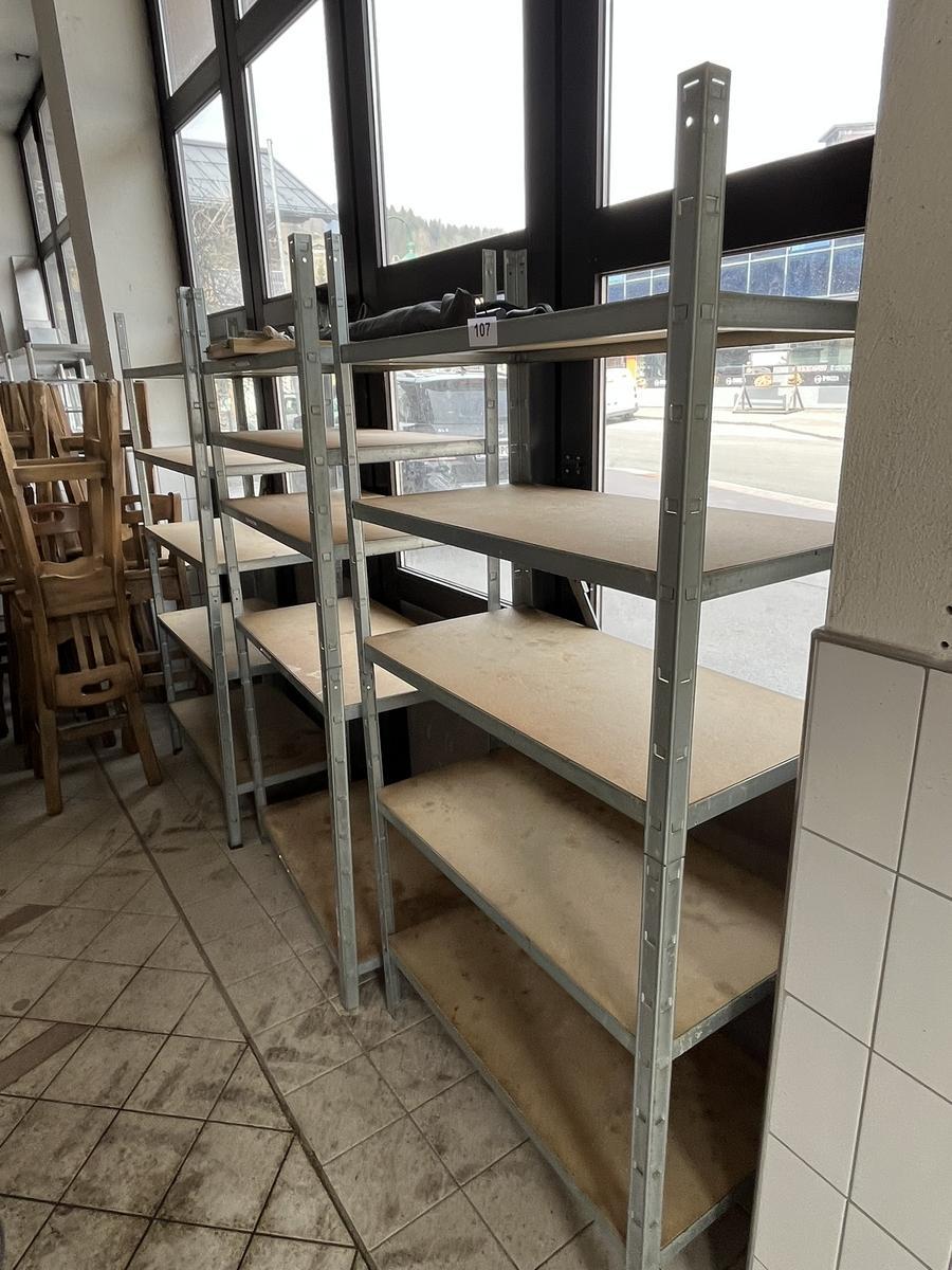 4 Laufmeter Fachboden-Steckregal, 400x40x180cm?d=2026-04-14 09:37:34