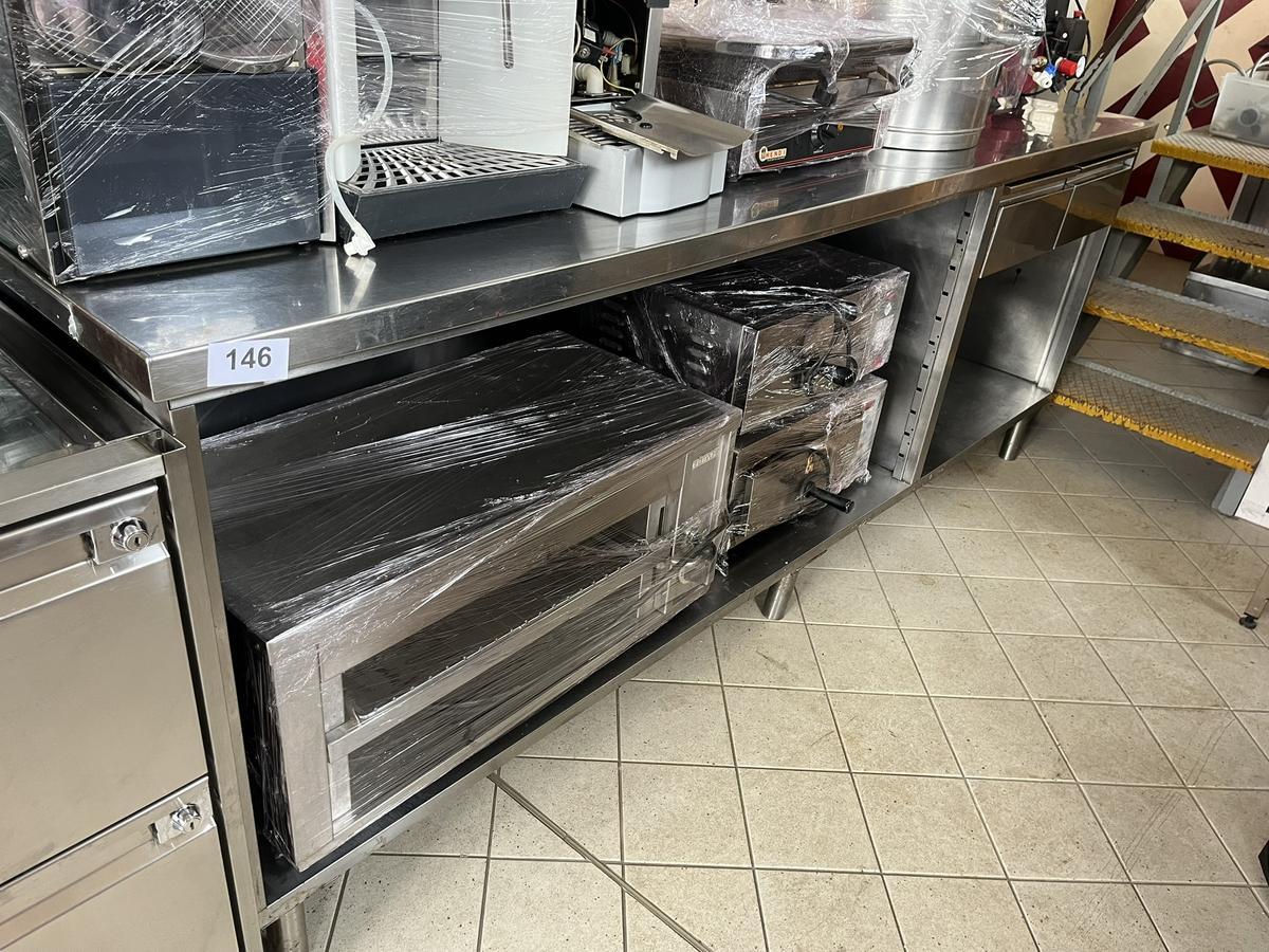 Niro Anrichte mit Schubladen, ca. 244x70x94cm, Unterteil offen?d=2026-04-14 07:49:14