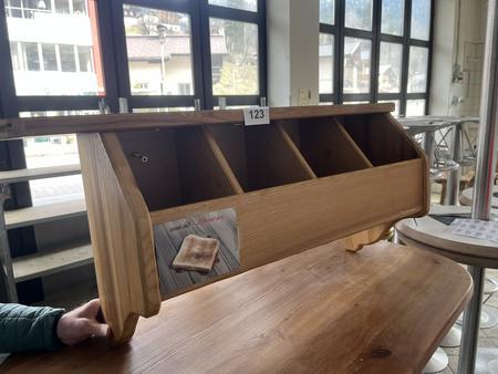 Besteckregal f�r Wandmontage, mit 6 F�chern, 145x50x30cm