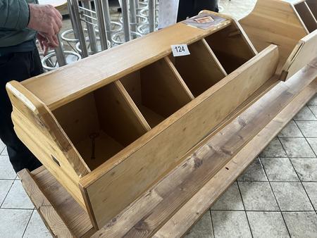 Besteckregal f�r Wandmontage, mit 4 F�chern, 110x30x50cm