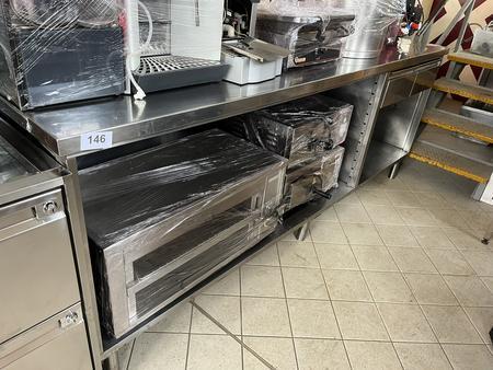 Niro Anrichte mit Schubladen, ca. 244x70x94cm, Unterteil offen