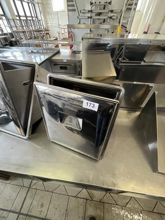 Niro Einbau-Kipp Abfalleimer 48x33x55cm