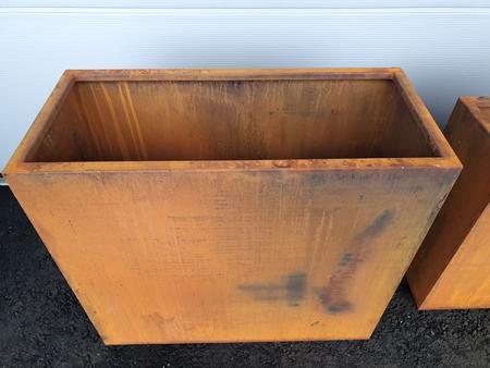 90x40x80cm Terra Corten Cortenstahl Pflanzengefäß Cuboid 90x40x80cm Terra Corten Cortenstahl Pflanzengefäß Cuboid