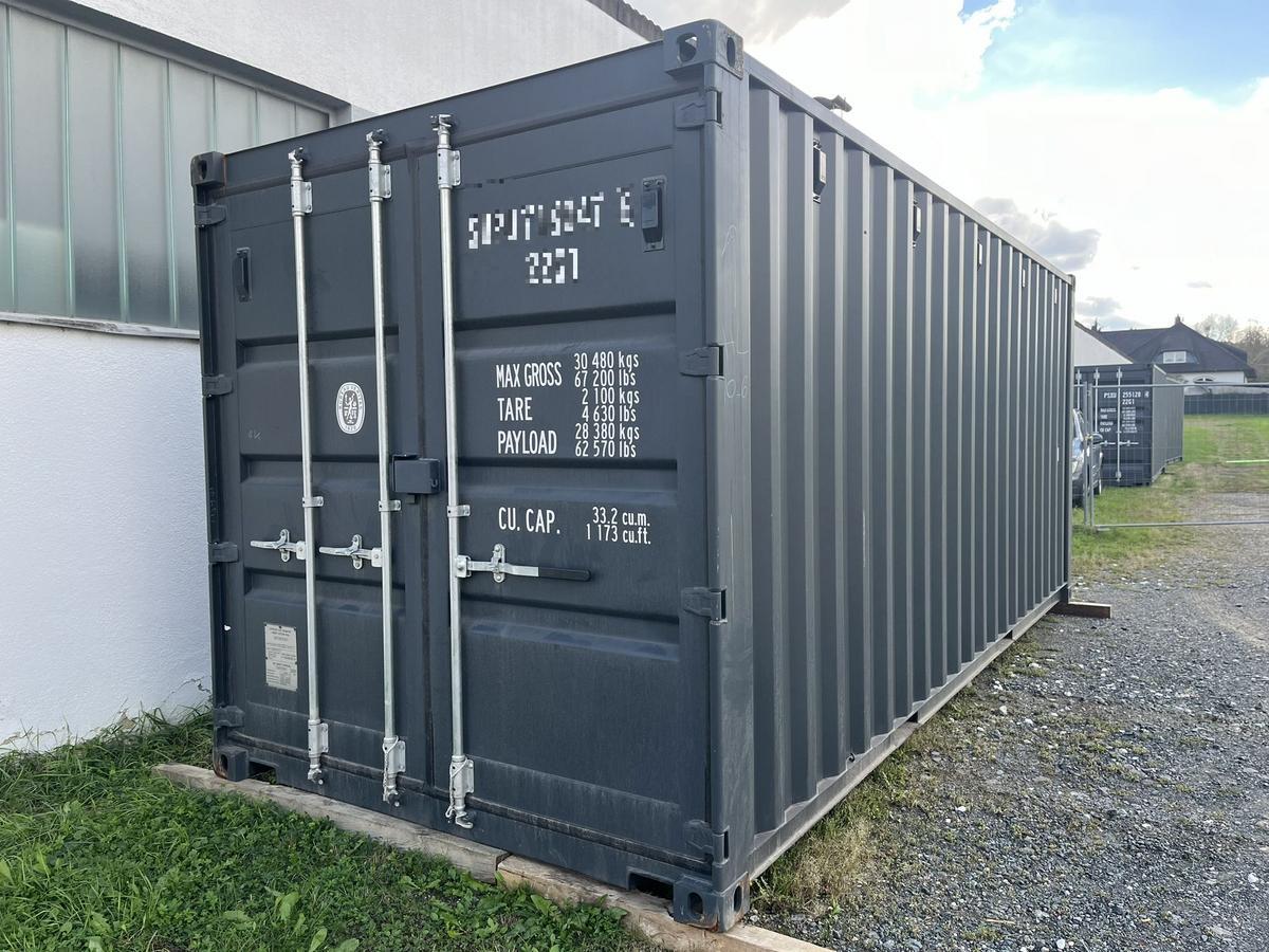 LINZ: 20 Fu&szlig; ISO See- und Lagercontainer, RAL7016 Anthrazitgrau
