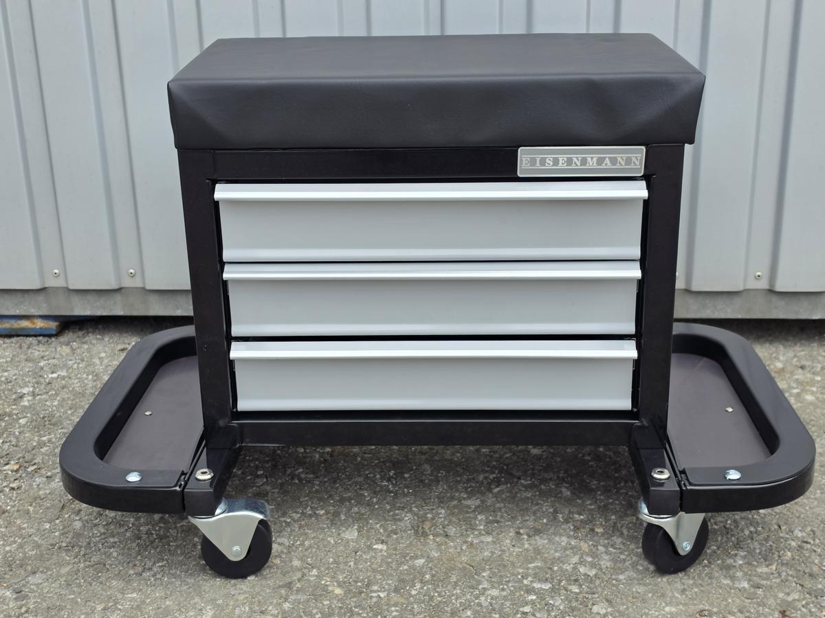 Werkstatthocker mit Laden und Rollen � Silber/Schwarz?d=2026-05-25 21:18:16
