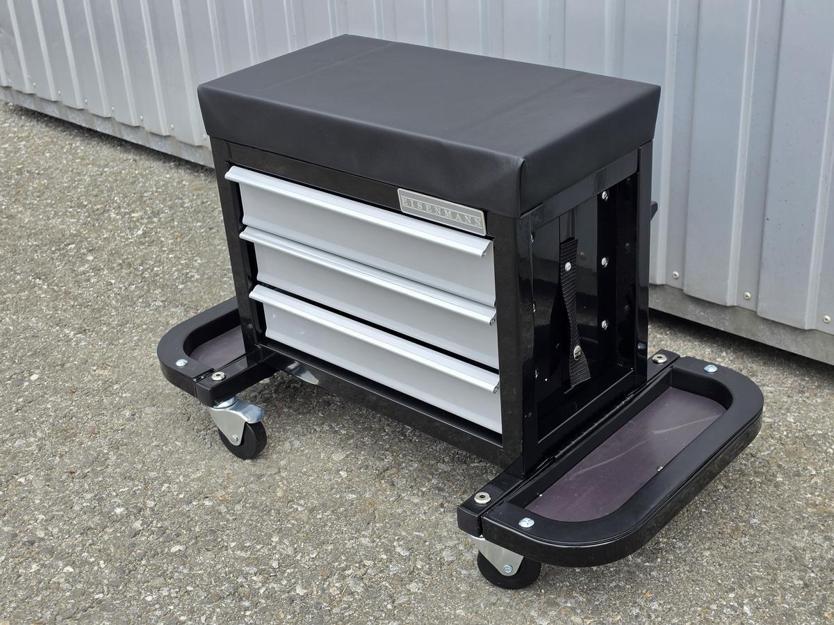 Werkstatthocker mit Laden und Rollen � Silber/Schwarz?d=2026-05-25 21:18:14
