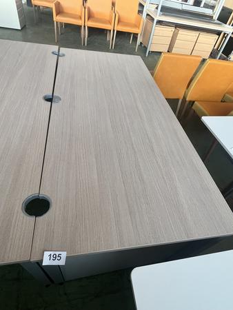 OKA Schreibtischmodul ca.180 x 80 cm, Rahmen Silber