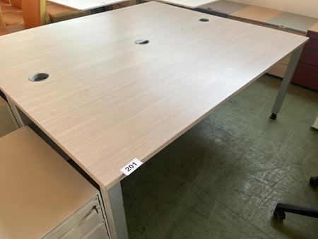 OKA Schreibtischmodul ca.180 x 80 cm, Rahmen Silber