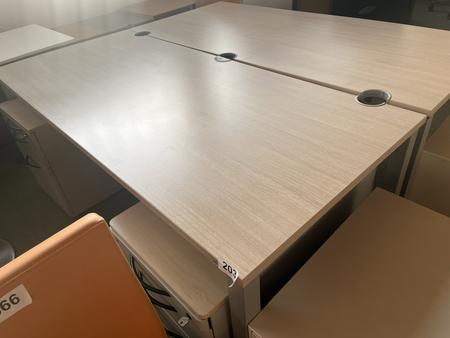 OKA Schreibtischmodul ca.180 x 80 cm, Rahmen Silber